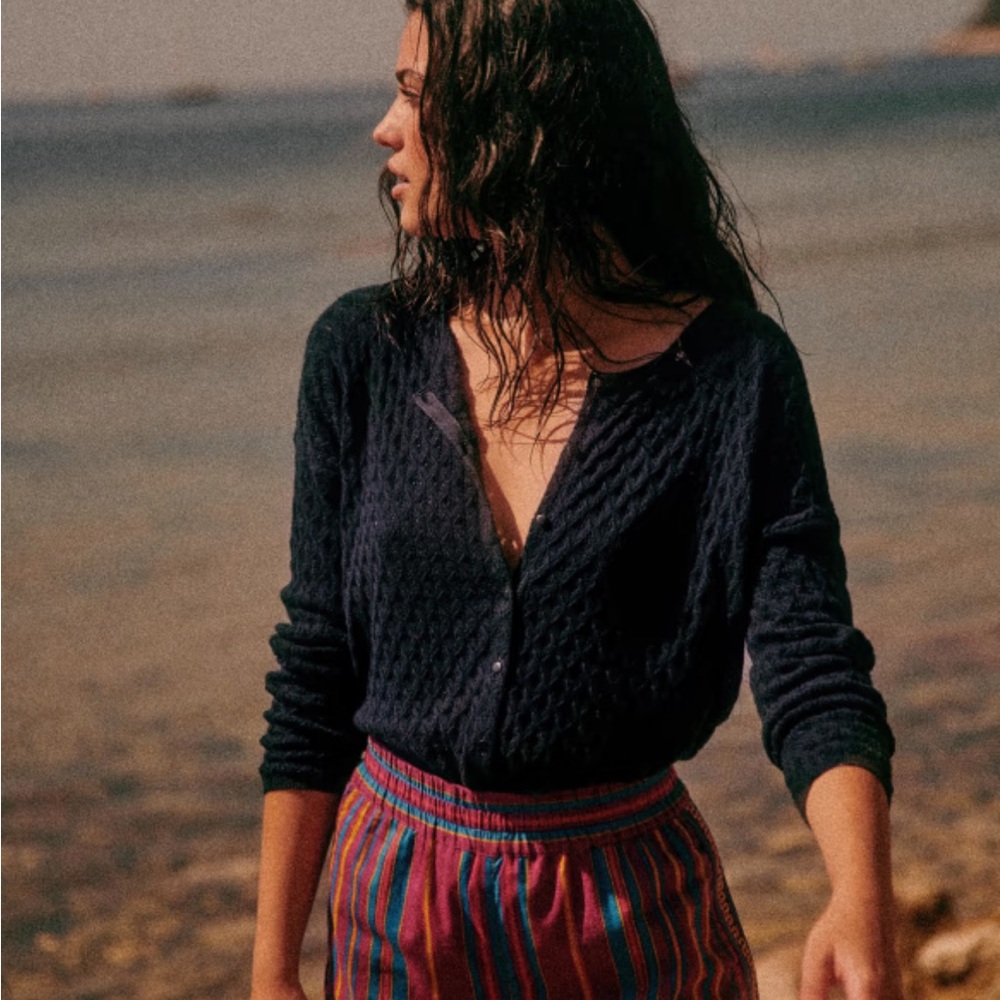 Sezane Adela Cardigan, Navy, M